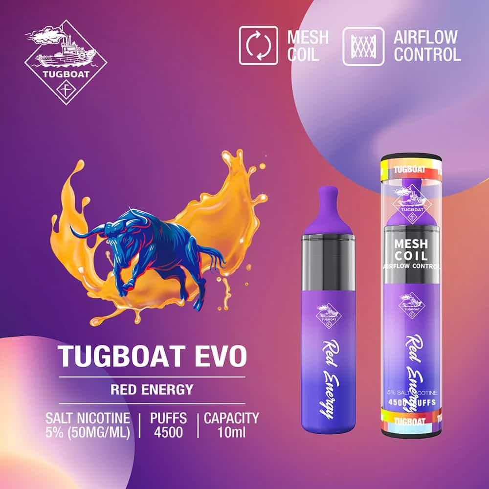 Tugboat Evo Red Energy (4500 Puffs)