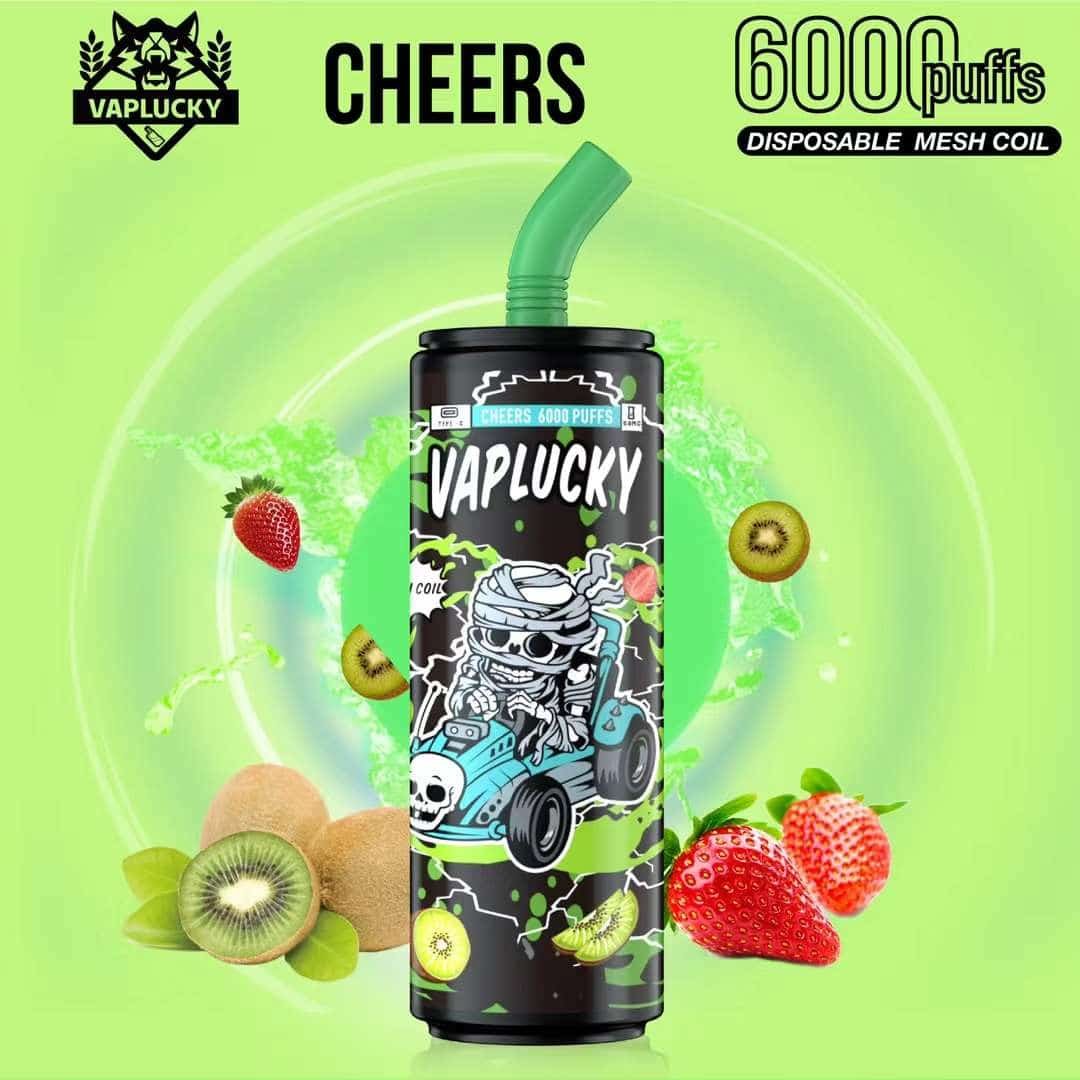 Vaplucky Cheers – Strawberry Kiwi (6000 Puffs)
