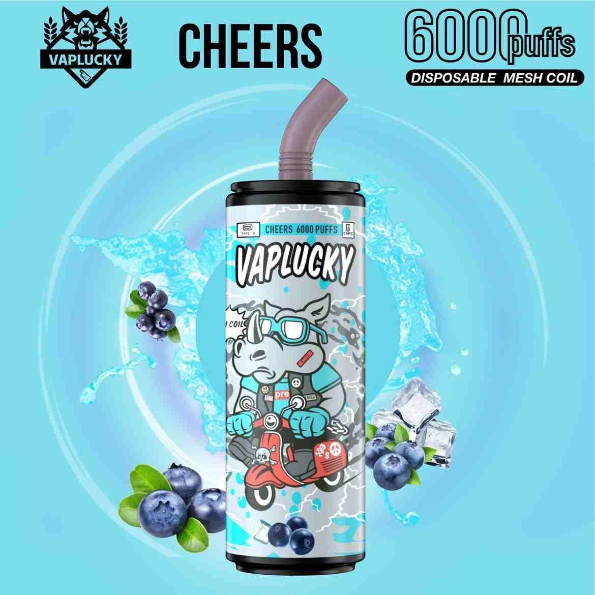 Vaplucky Cheers – Blueberry (6000 Puffs)