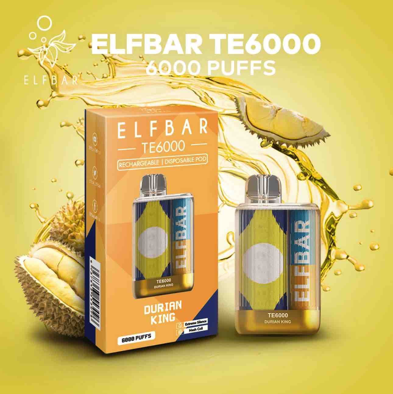 ELF BAR TE6000 – Durian King (6000 Puffs)
