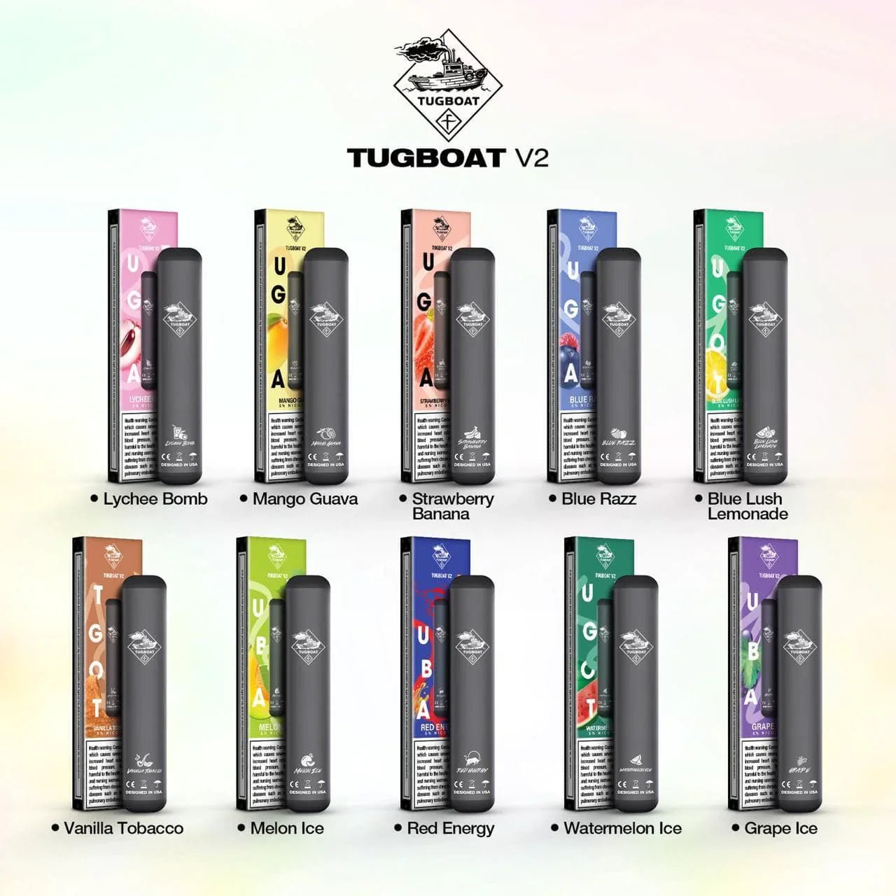 Tugboat V2 Disposable Vanilla Tobacco (400 Puffs) - Image 2