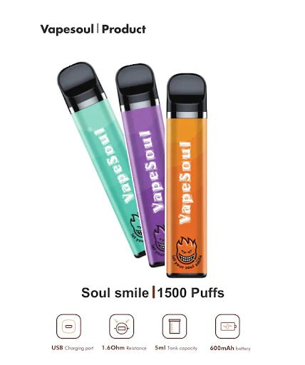 VapeSoul Smile II Iced Gum (1500 Puffs) - Image 2
