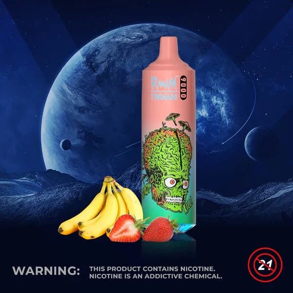 Tornado R&M Strawberry Banana (9000 Puffs)