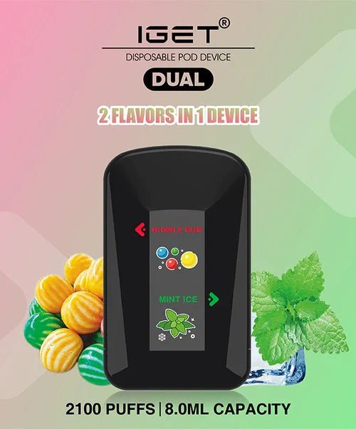 IGET Dual – Bubble Gum & Mint Ice (2100 Puffs)