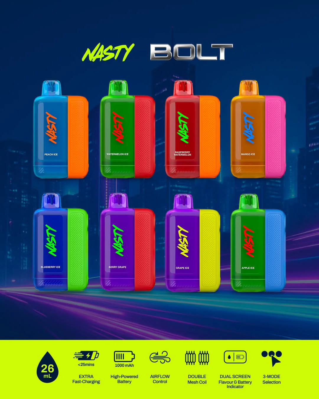 NASTY BOLT HYPERBEAST 50000 PUFFS DISPOSABLE VAPE - Image 3