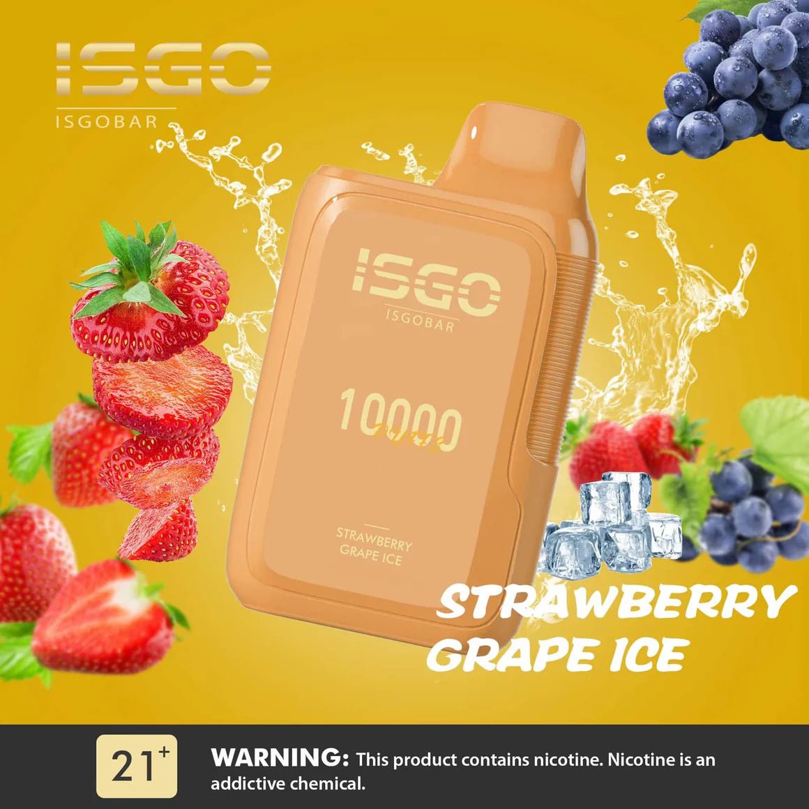 ISGO BAR 10000 – STRAWBERRY GRAPE ICE