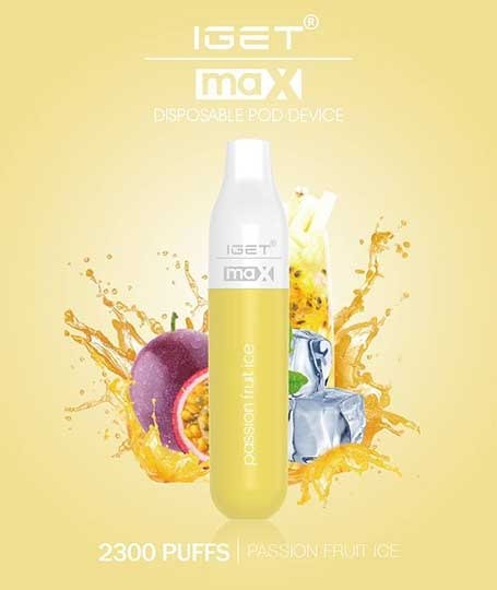 IGET Max Vape – Passionfruit Ice (2300 Puffs)