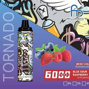 Tornado R&M Blue Sour Raspberry Ice (6000 Puffs)