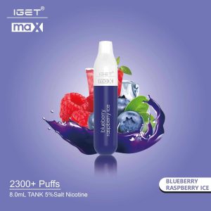 IGET Max Vape – Blueberry Raspberry Ice (2300 Puffs)