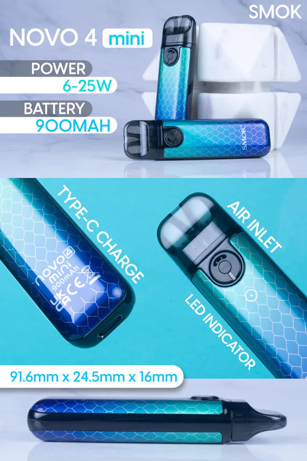 SMOK Novo 4 Mini 25W Pod Kit - Image 9