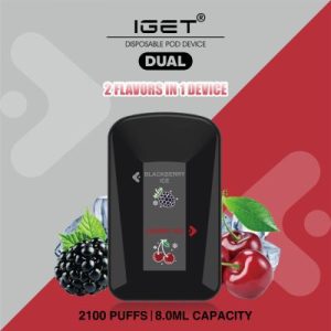 IGET Dual – Blackberry Ice & Cherry Ice (2100 Puffs)