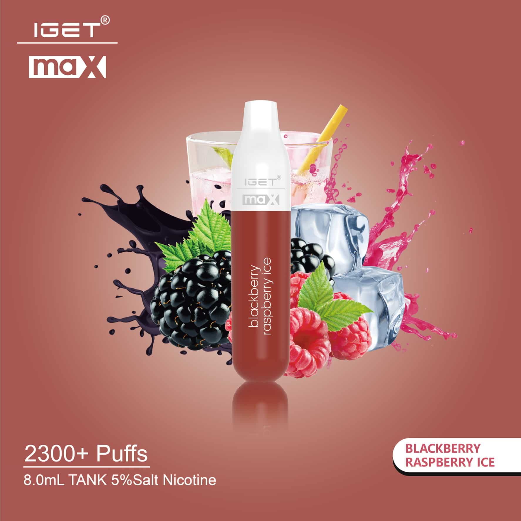 IGET Max Vape – Blackberry Raspberry Ice (2300 Puffs)