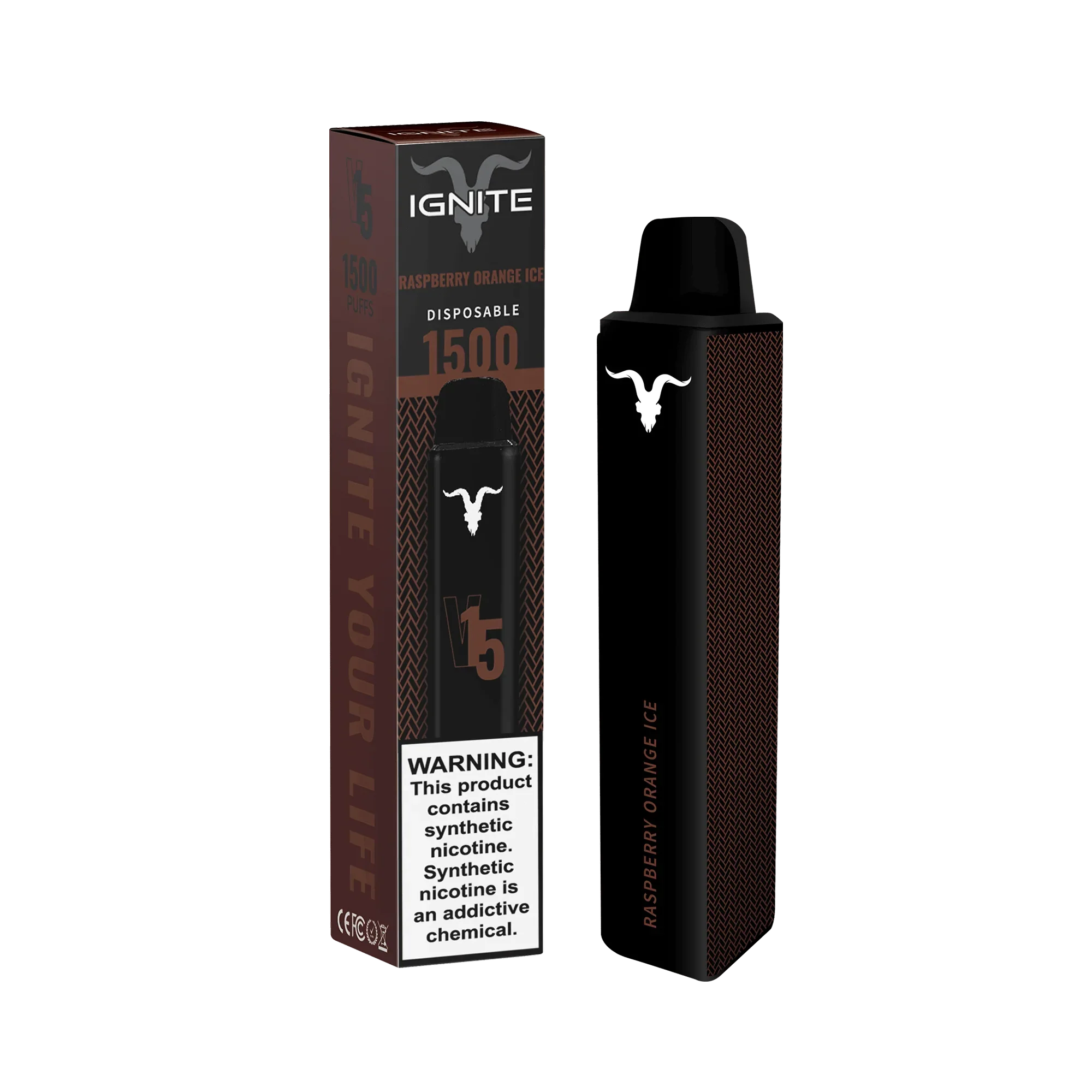 Ignite V15 Vape Pen Raspberry Orange Ice (1500 Puffs)